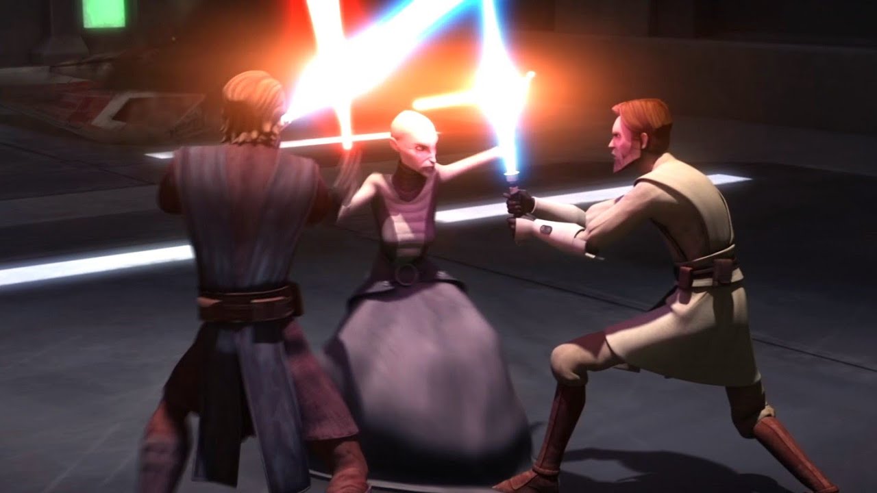 Anakin, obi-wan vs ventress