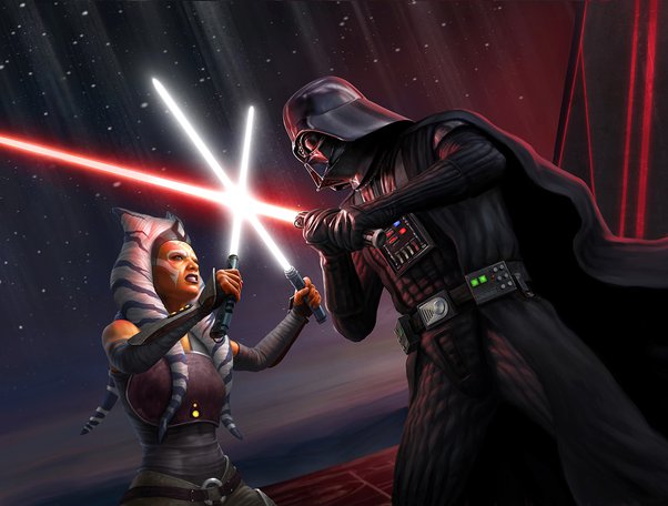 Ashoka Tano vs Darth Vader