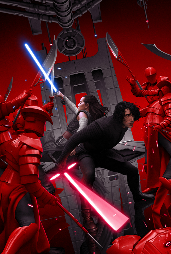 Rey and Kylo vs Praetorians