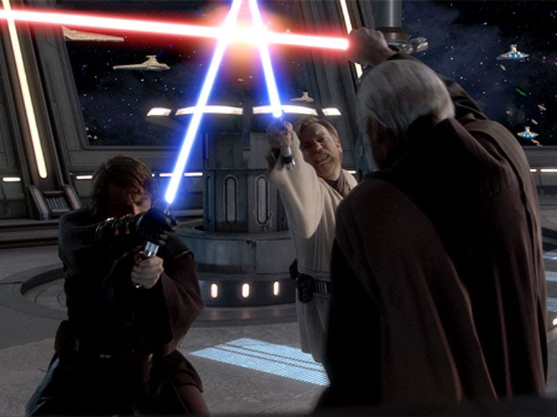 Anakin and obi Wan vs Dooku